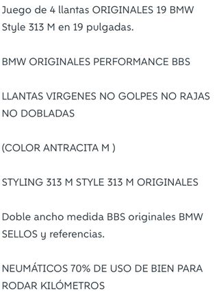 Llantas BMW M 19”Originales Oferta esta semana!!