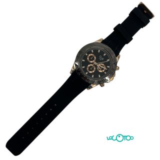 G&B TIME Reloj de Pulsera Negro y Dorado