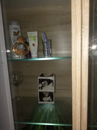 Vitrina cristal con luces LED