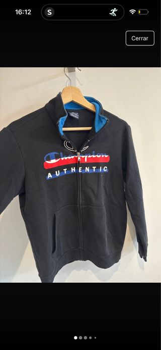 Sudadera Champion cremallera negra