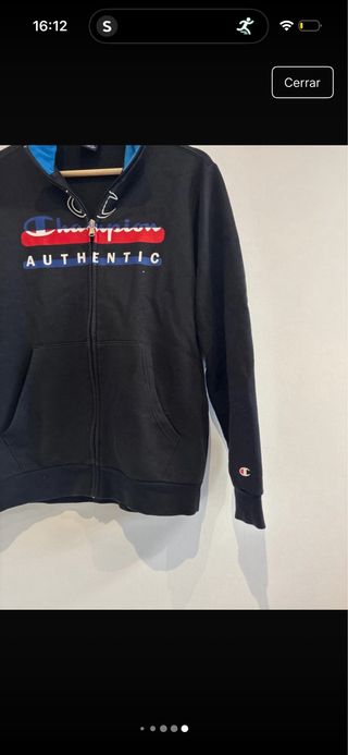 Sudadera Champion cremallera negra