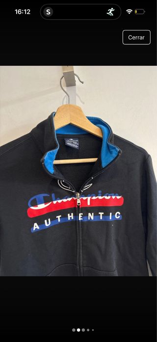 Sudadera Champion cremallera negra