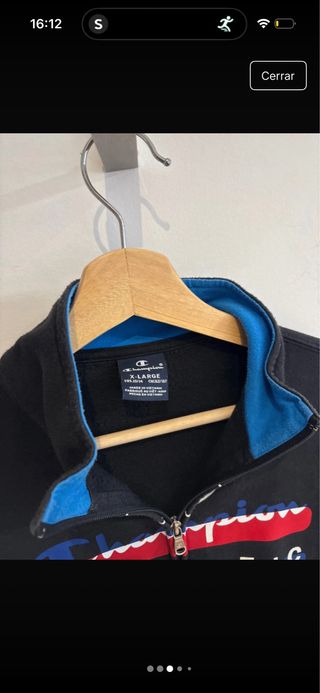 Sudadera Champion cremallera negra