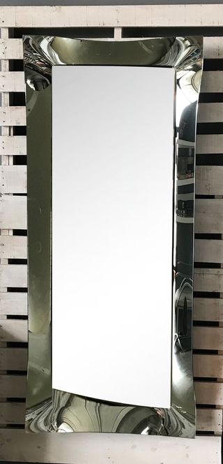 ESPEJO PARED MARCO CRISTAL PLATEADO