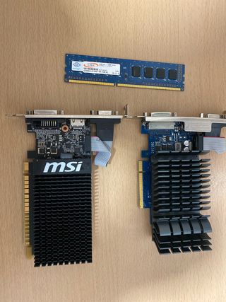 Lote Tarjetas Gráficas MSI y Módulo RAM