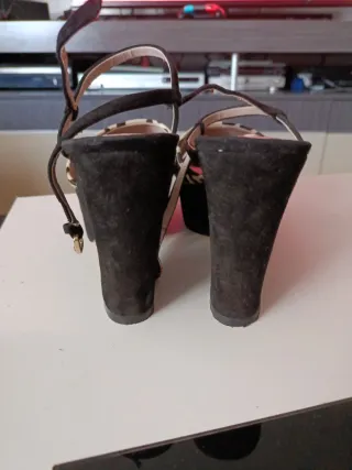 Sandalias Zara Plataforma Animal Print