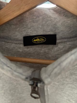 Sudadera Corteiz gris media cremallera