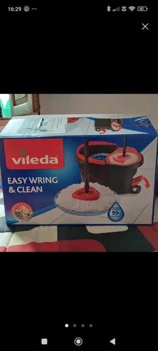 Cubo Vileda con escurridor palo y fregona