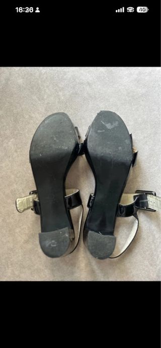 Sandalias fiesta Cortefiel negras