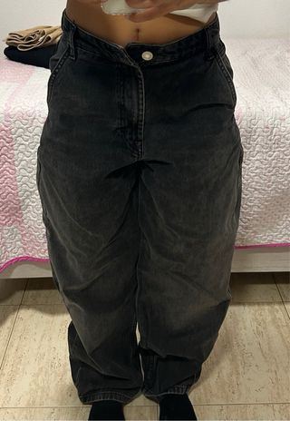 Pantalones vaqueros anchos negros