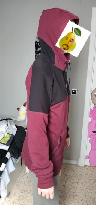 Sudadera bicolor con capucha