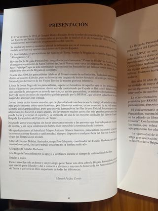 libro Paracaidistas del ejército 50 años  historia