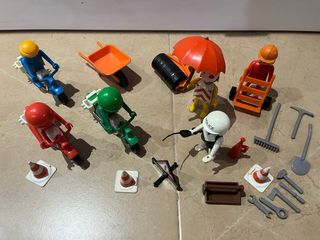 Lote Playmobil Construcción y Policía