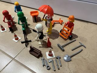 Lote Playmobil Construcción y Policía