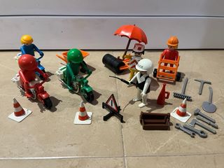 Lote Playmobil Construcción y Policía