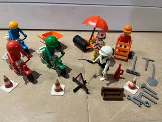 Lote Playmobil Construcción y Policía