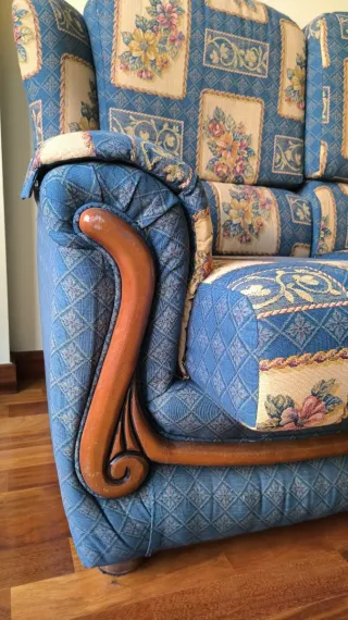 Sofá de 3 plazas con estampado floral