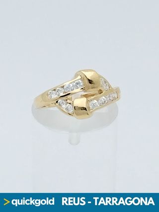 035-01-00497 ANILLO DE ORO 18K NUDO T14