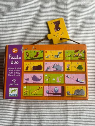 Puzzle Djeco Maman & Bébé 12 piezas