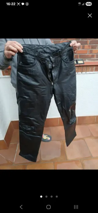 Pantalón Cuero Moto Honda Talla 38