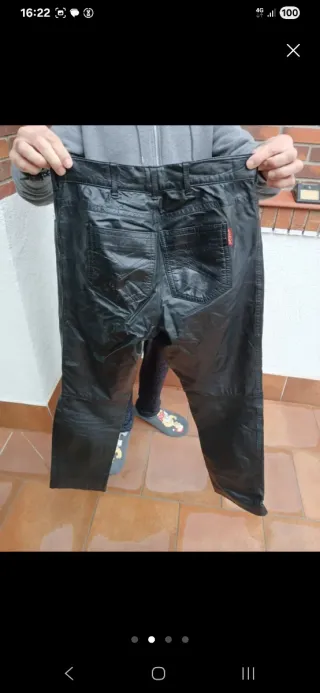 Pantalón Cuero Moto Honda Talla 38