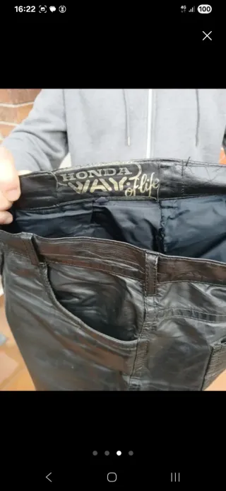 Pantalón Cuero Moto Honda Talla 38