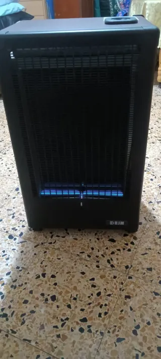 Estufa de gas negra