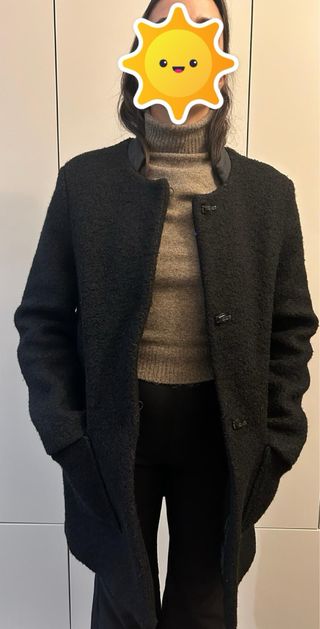 Cappotto donna nero/grigio