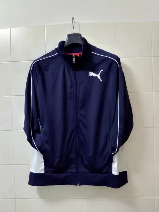 Felpa uomo Puma blu e bianca