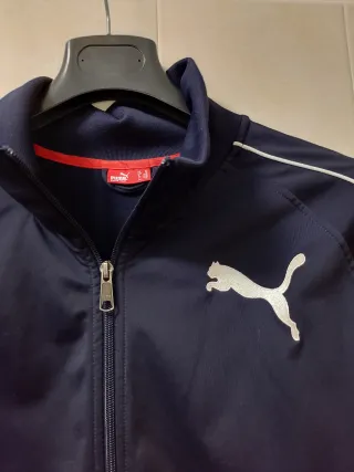 Felpa uomo Puma blu e bianca