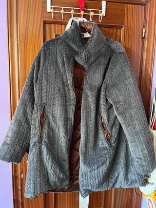 Abrigo reversible piel conejo