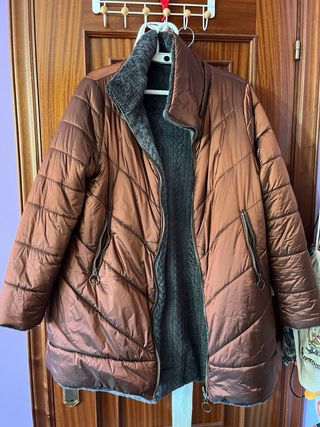 Abrigo reversible piel conejo