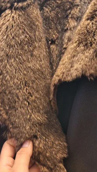 Abrigo marrón con forro de pelo