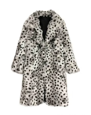 Abrigo pelo estampado animal print