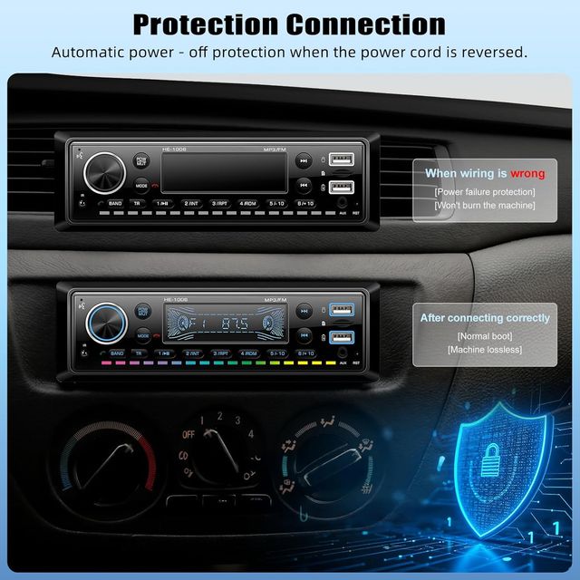 NUEVO - Autoradio 1 DIN FM Bluetooth