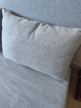 Sofá cama gris tela