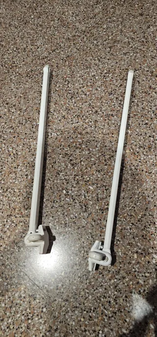 Barras de toldo metálicas blancas