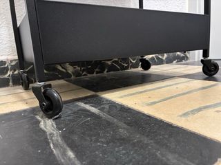 Carrito auxiliar 3 estantes negro