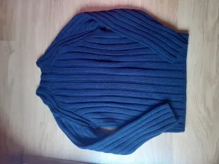 Jersey Zara punto grueso azul