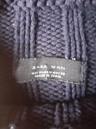 Jersey Zara punto grueso azul