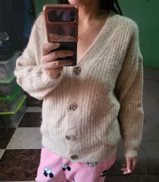 Cárdigan Bershka Beige Talla XS/S