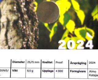 2 euros Finlandia 2024 Arquitectura Proof