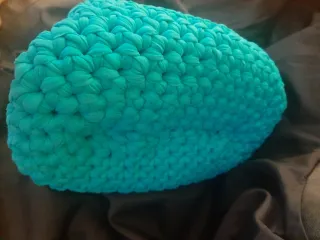 Borsa artigianale uncinetto teal