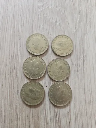 6 Monedas 1 Peseta 1975 Juan Carlos I