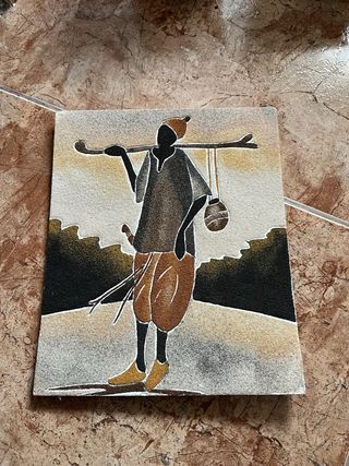 Cuadro Arte Africano de arena, Senegal