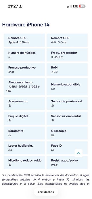 iPhone14 128GB Blanco Estrella Oportunidad reyes!!