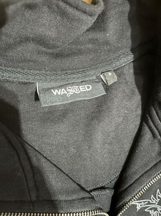 Sudadera Wasted Paris Negra Media Cremallera