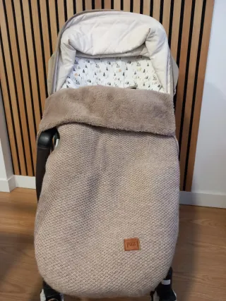 2 fundas cochecito + manoplas + funda lluvia