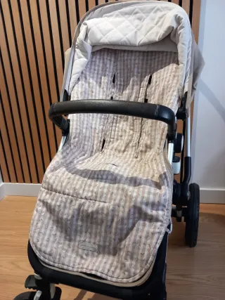 2 fundas cochecito + manoplas + funda lluvia