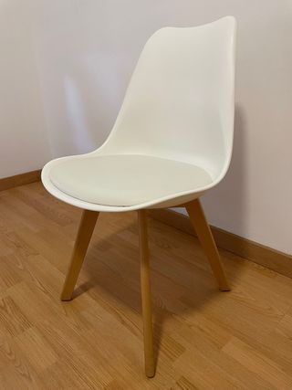 4 Sillas Sklum Blanca Madera